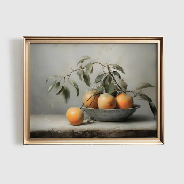 Kitchen Still Life Painting, Vintage Farmhouse Art Print
