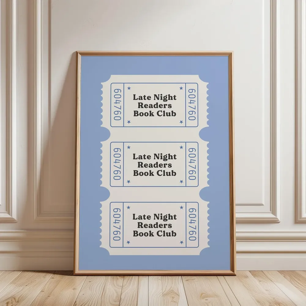 Late Night Readers Club Bookish Poster