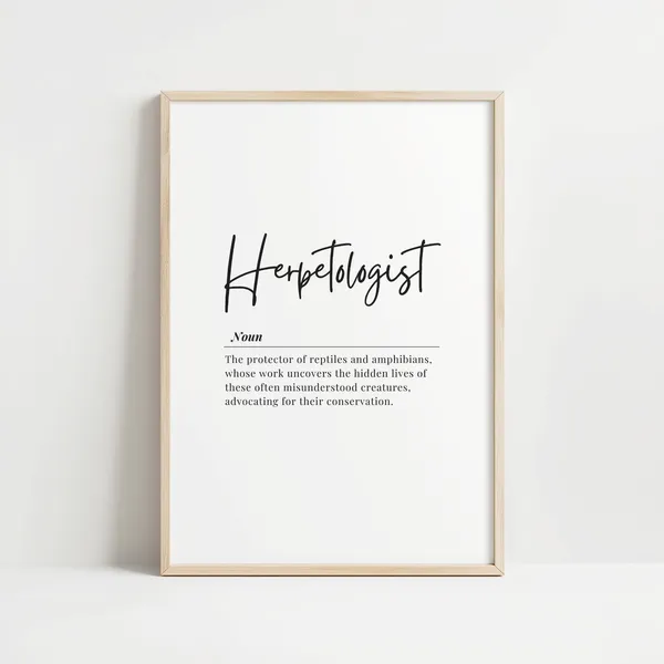 Herpetologist Definition Nature Science Art Print