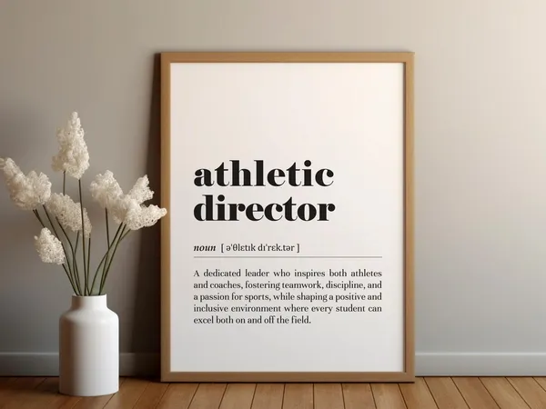 Athletic Director Definition Typography Poster