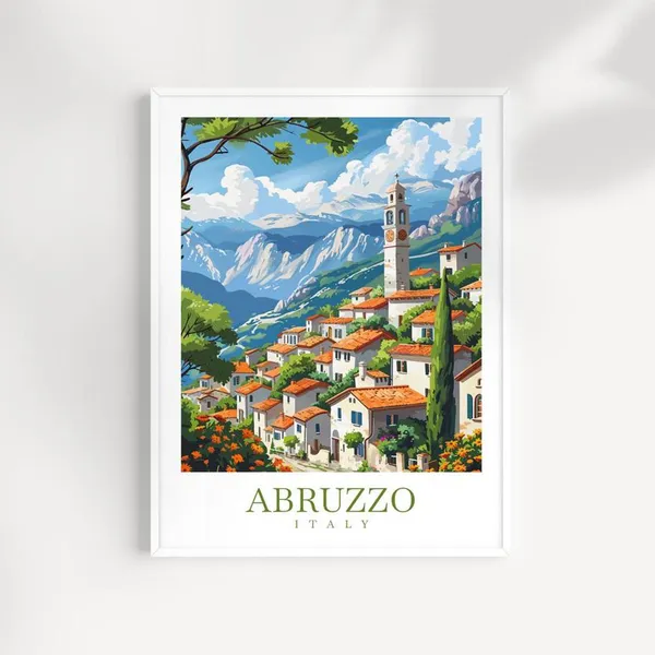 Abruzzo Travel Poster, Italy Wall Art