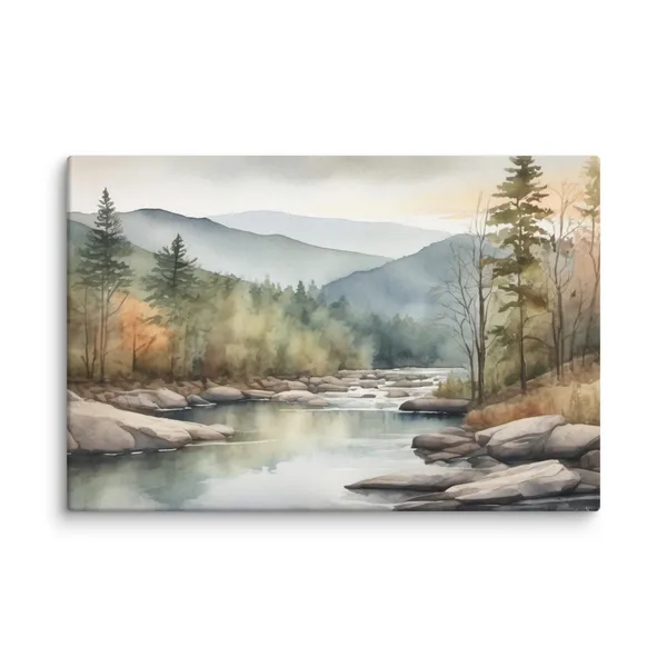 Great Smoky Mountains Watercolor Art Print, North Carolina