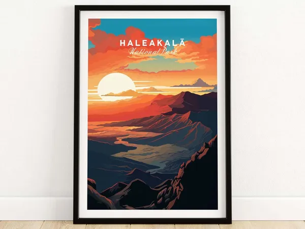 Haleakala Sunrise Travel Poster Art Print