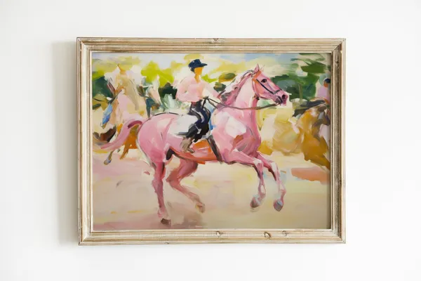 Pink Horse Art Print, Girly Apartment Decor