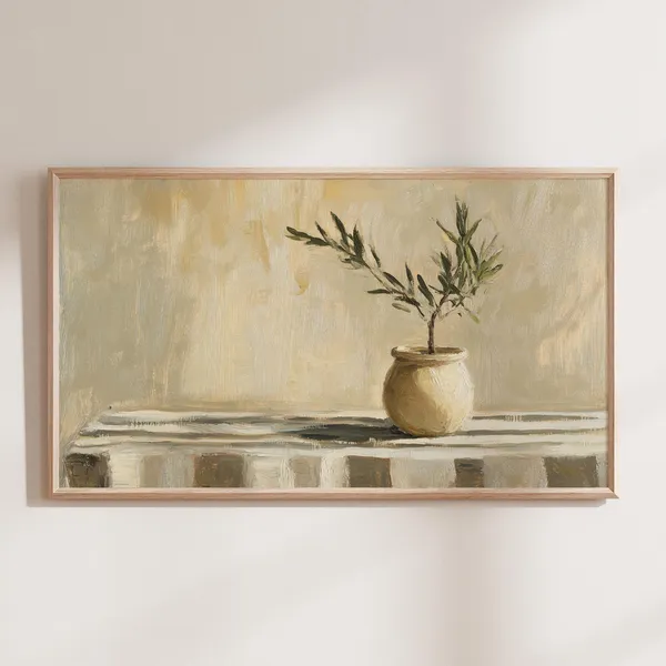 Vintage Botanical Olive Tree Art Print