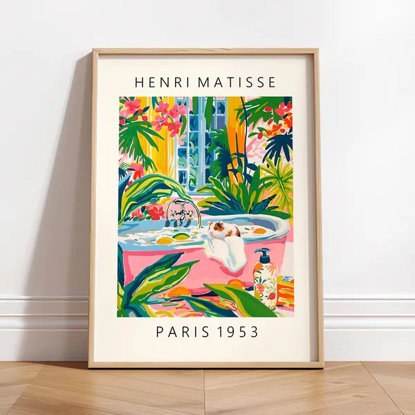 Hamster in Bathtub, Maximalist Matisse Poster