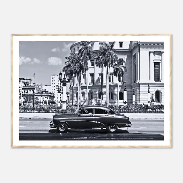 Havana Black And White Vintage Car Photography