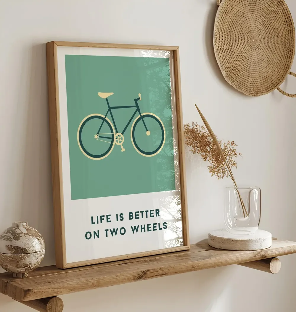 Bike Cyclist Life Is Better On Two Wheels Art Print - Image 4
