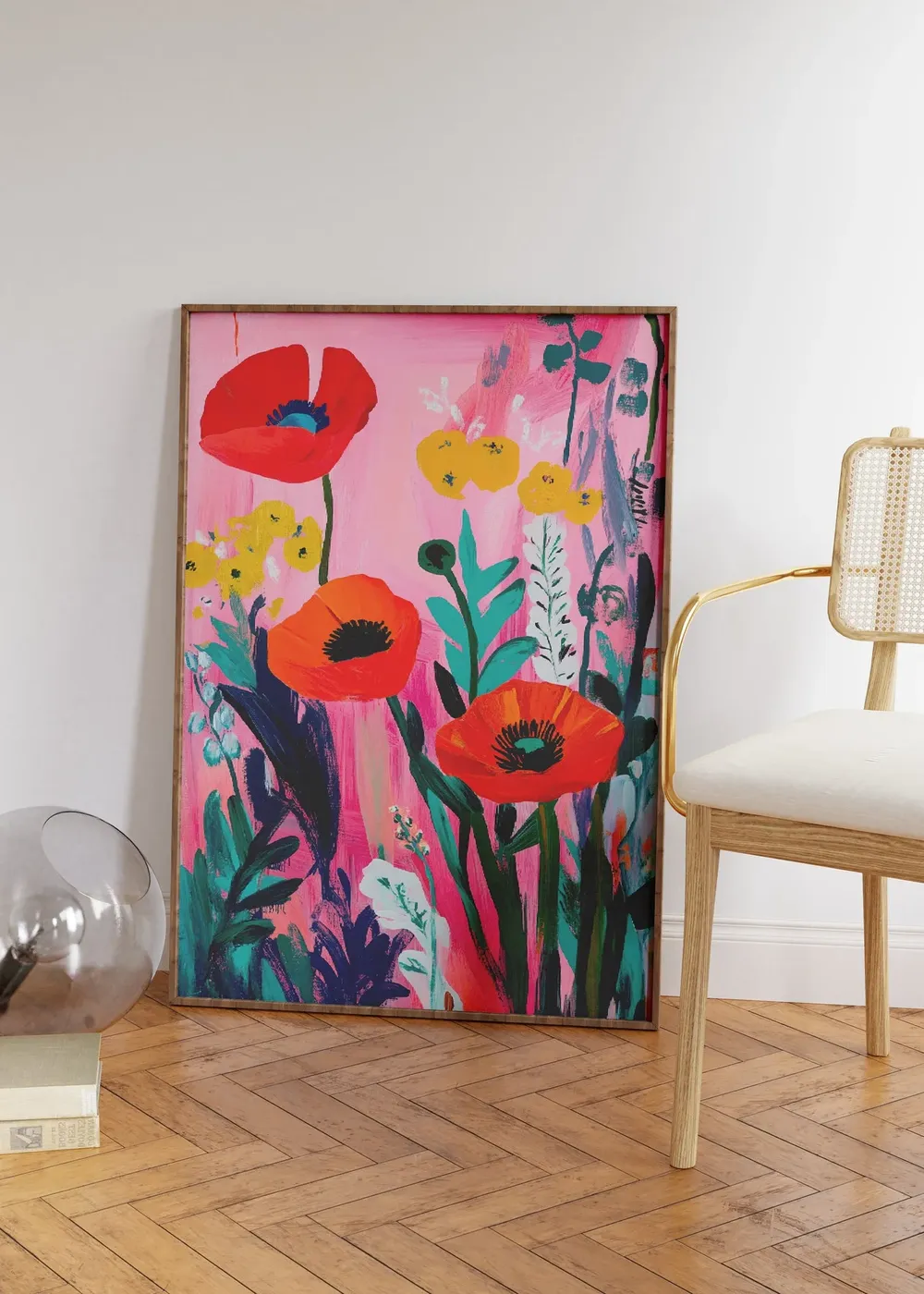 Vintage Red Poppies Poster, Matisse Style Floral Art - Image 3