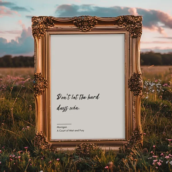 Don't Let the Hard Days Win, Sarah J Maas Art Print