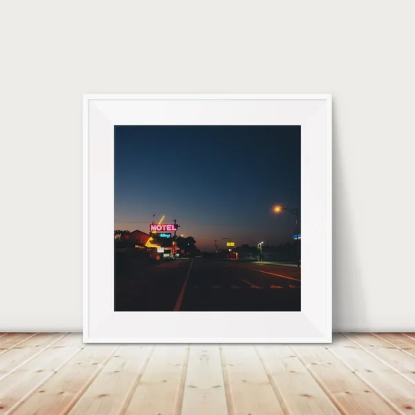 Neon Motel Sign, Lone Pine Photograph Art Print