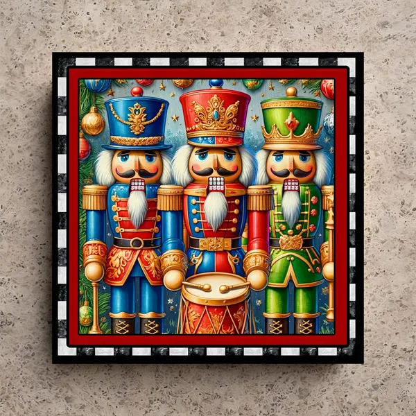Nutcracker Holiday Spoon Rest, Christmas Folk Art