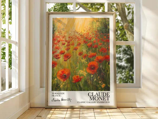 Claude Monet Watercolour Art Print, Vintage French
