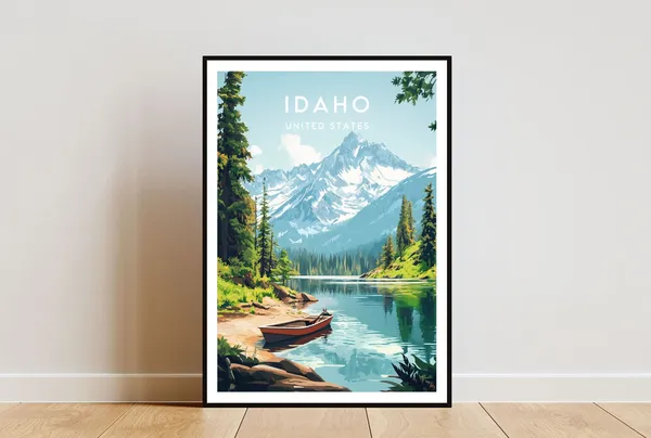 Idaho Travel Wall Art United States Poster
