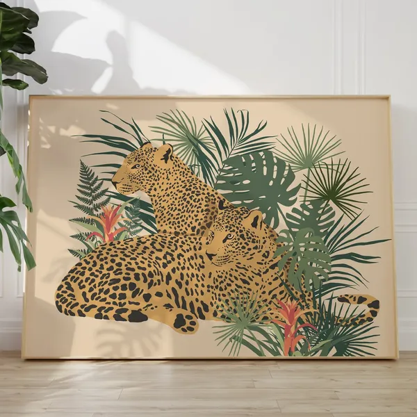 Leopards Print, Boho Leopard Art Poster