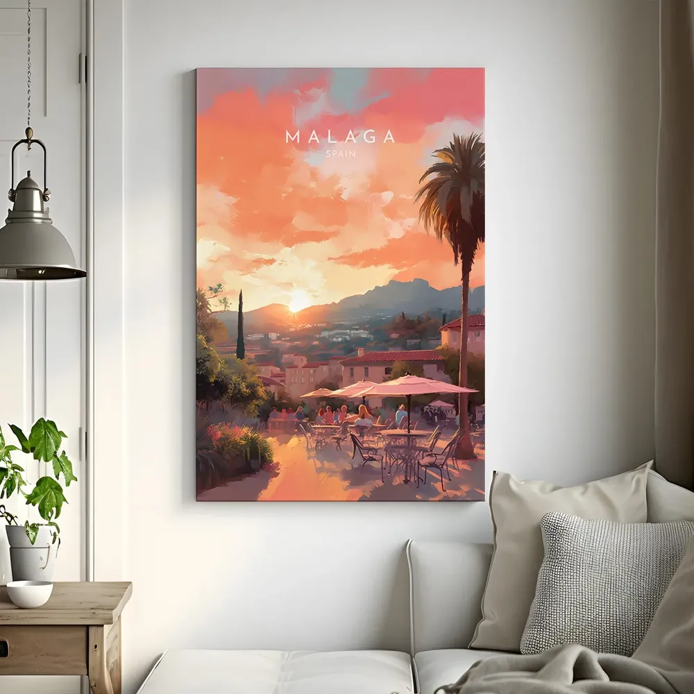 Malaga Travel Poster, Spain Place Print - Image 3