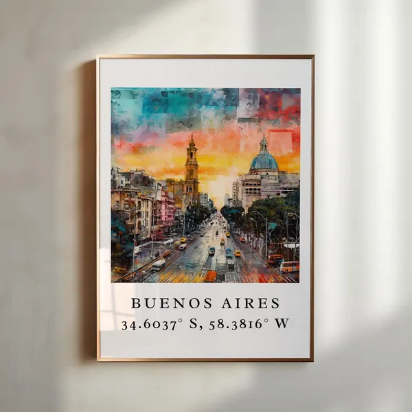 Buenos Aires Personalized Argentina Travel Poster