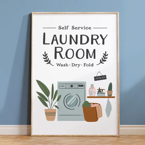 Laundry Room Art Print, Utility Room Sign