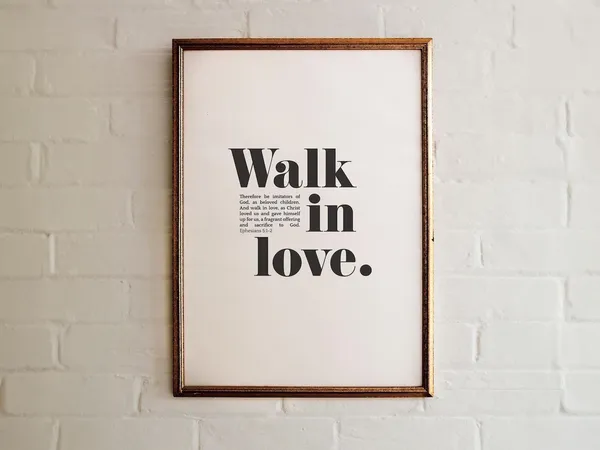 Walk In Love Christian Wall Art Print, Ephesians