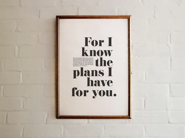 Jeremiah 29:11 Scripture Art, Christian Wall Print