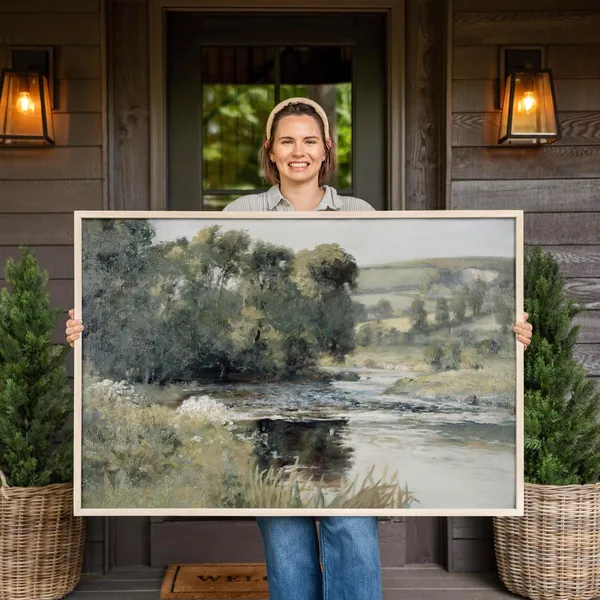 Landscape Oil Painting Art Print, Nature Wall Art