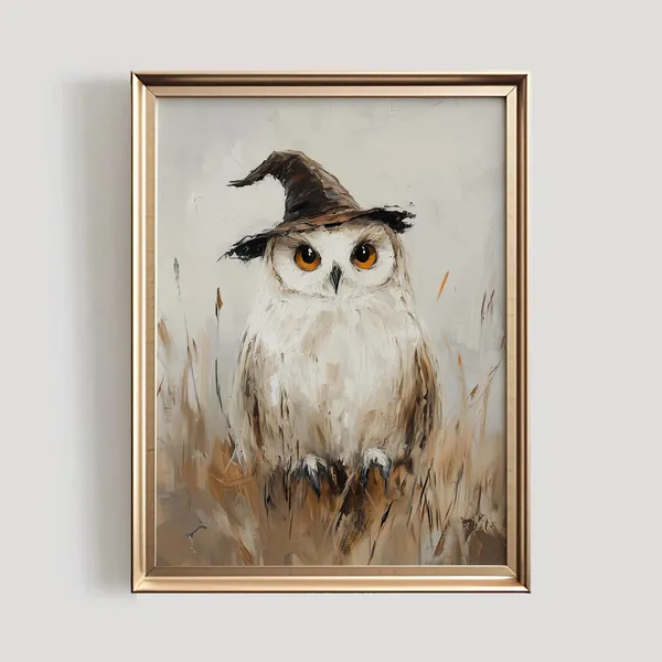 Owl Print, Halloween Witchy Fall Decor