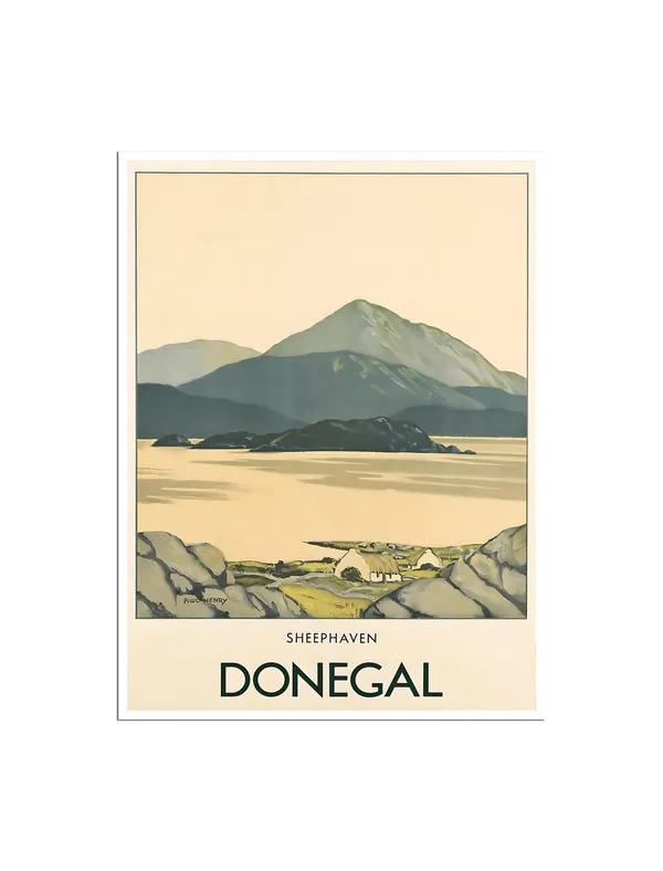 Donegal Ireland Vintage Travel Poster Print