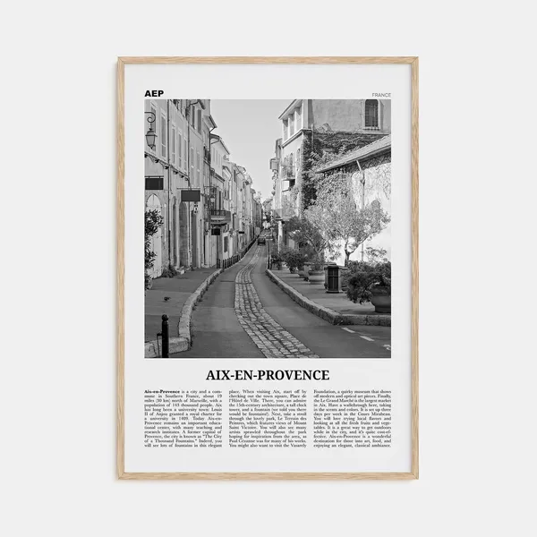Aix En Provence Black And White No. 2 Art Print