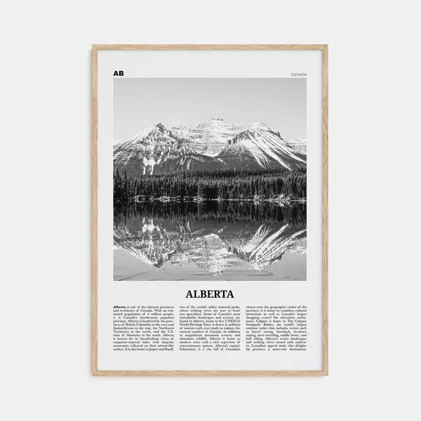 Alberta Black and White Art Print, Edmonton Canada