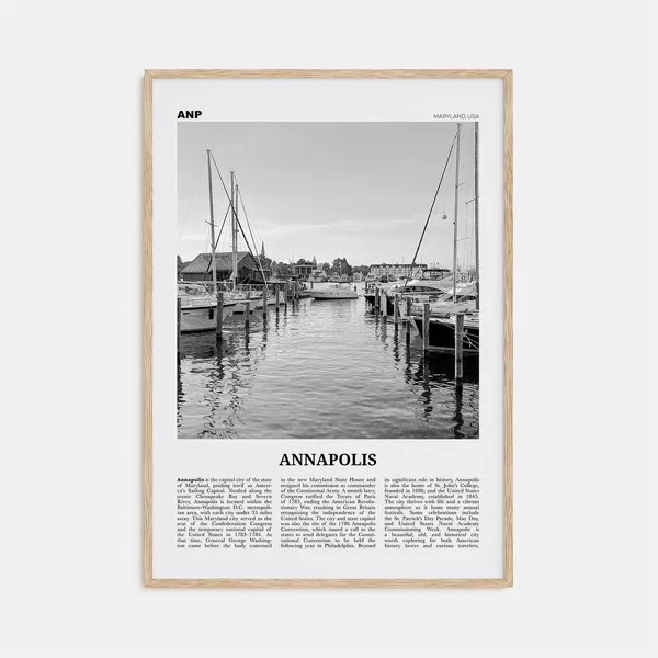 Annapolis Black And White No. 1 Travel Poster