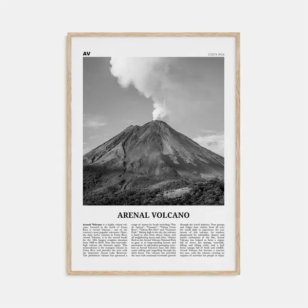 Arenal Volcano National Park, Black and White Travel Poster