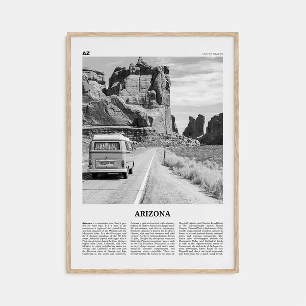 Arizona Black and White No. 2 Travel Poster