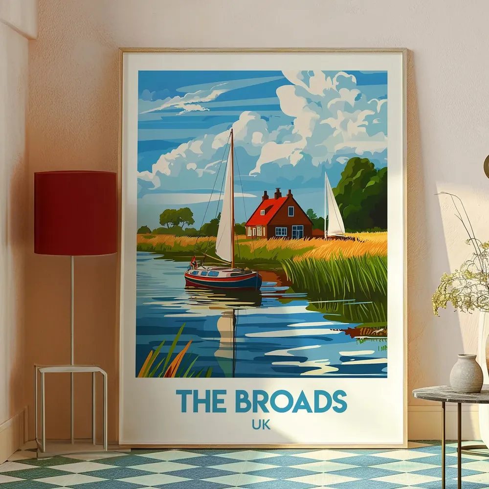 The Broads National Park Travel Poster, England - Image 2