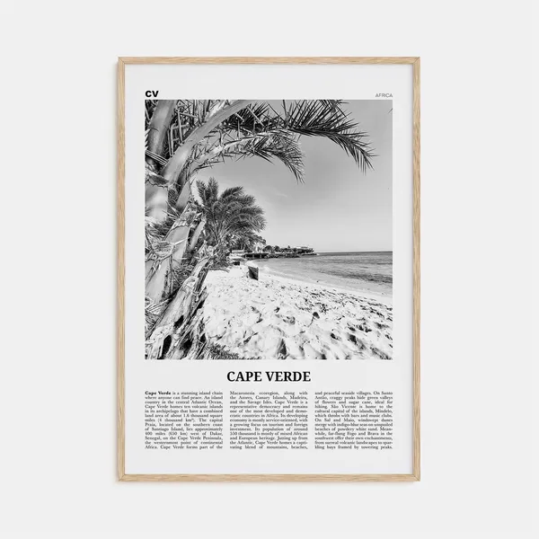 Cape Verde No. 1 Black and White Travel Poster