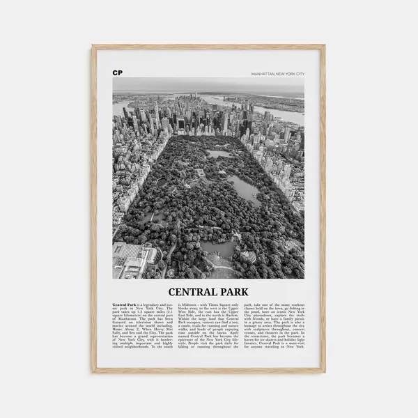 Central Park Black and White New York City Art Print