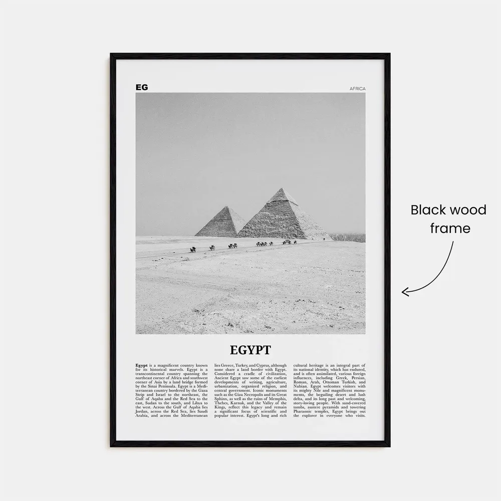 Egypt Black and White Photo Poster, Cairo - Image 3