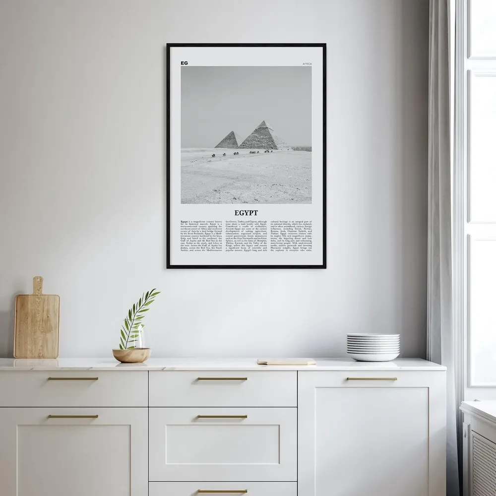 Egypt Black and White Photo Poster, Cairo - Image 2