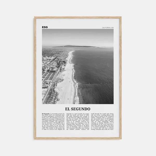 El Segundo Black And White Travel Poster