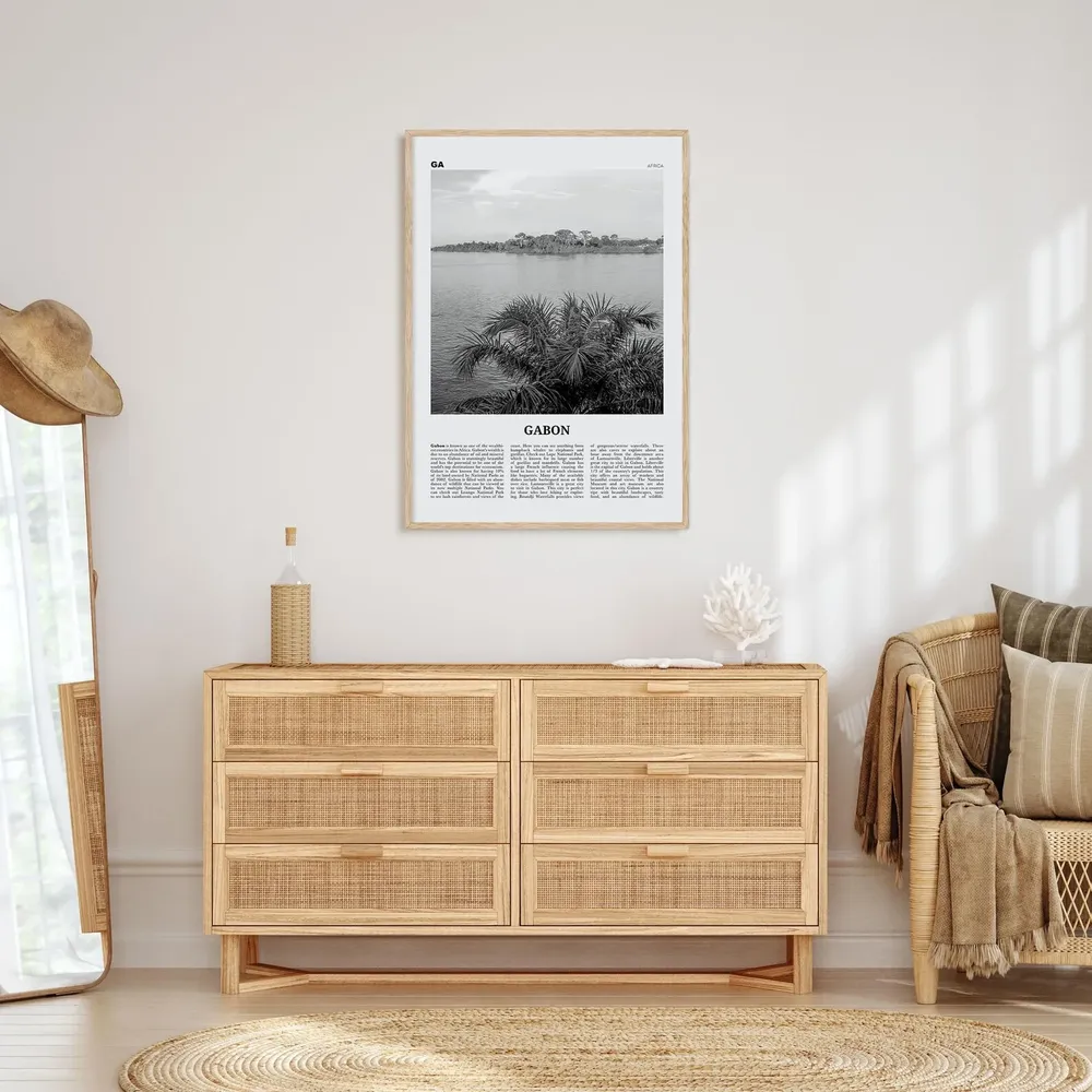 Gabon Black and White Art Print, Libreville Africa - Image 4