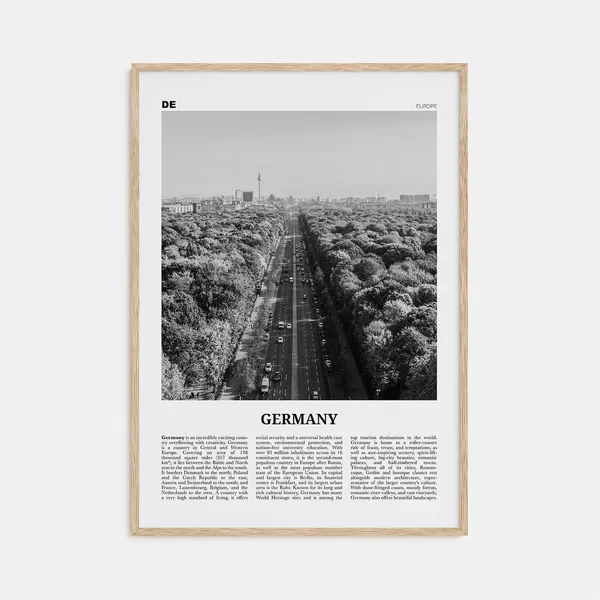 Germany and Berlin Black and White Europe Art Print