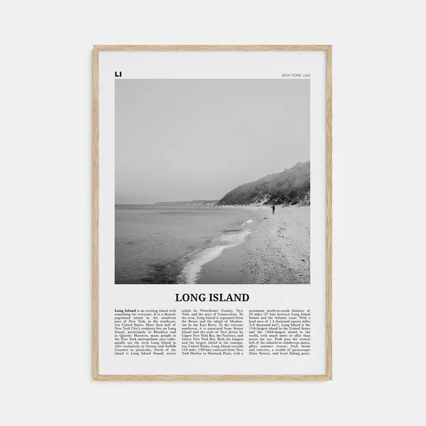 Long Island Black And White No. 2 Travel Poster