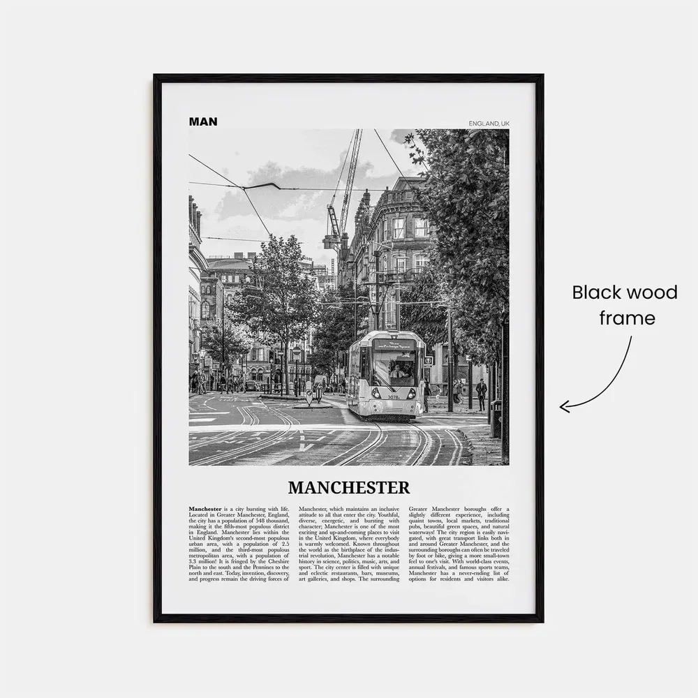 Manchester Black and White England Photo Print - Image 3
