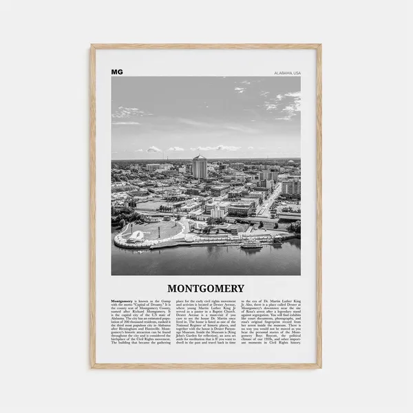 Montgomery Black and White Travel Poster Print