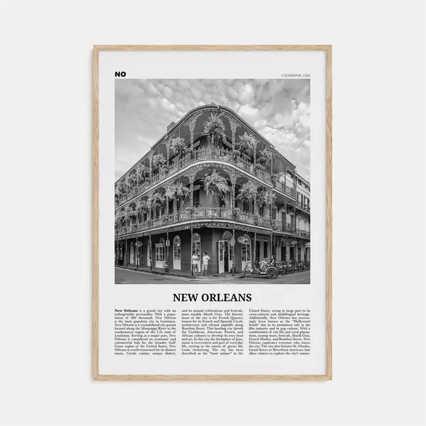 New Orleans Black and White Art Print, Louisiana