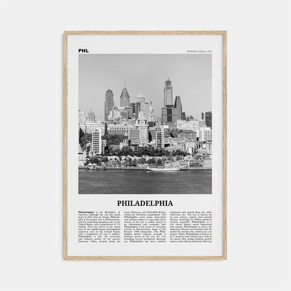 Philadelphia Black and White No. 2 Travel Poster