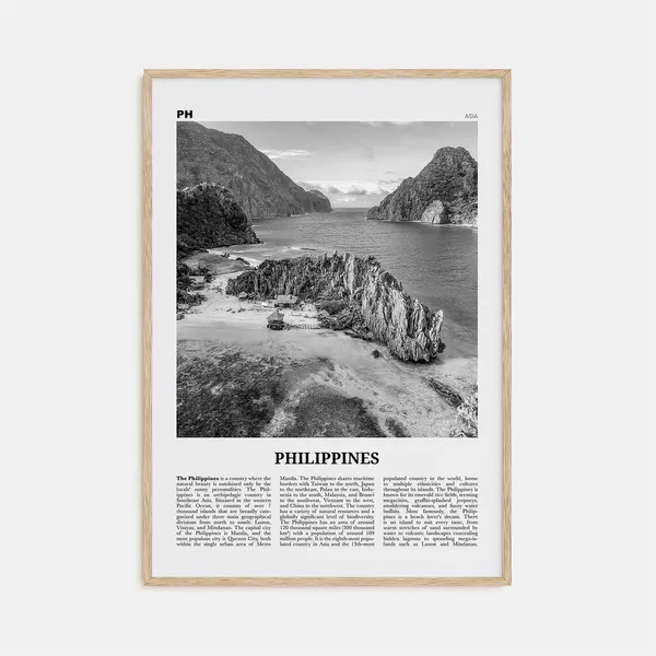 Philippines Black and White No. 2 Travel Poster