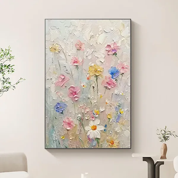 Colorful Flower Painting, Abstract Floral Art Print