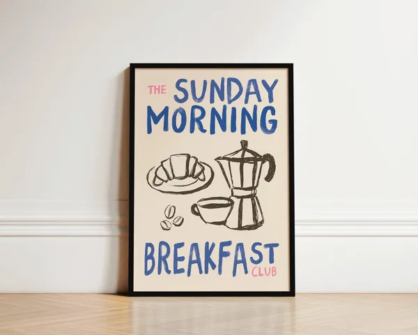 Sunday Morning Breakfast Club Kitchen Art Print