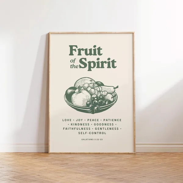 Fruit Of The Spirit Dorm Room Scripture Wall Art Print