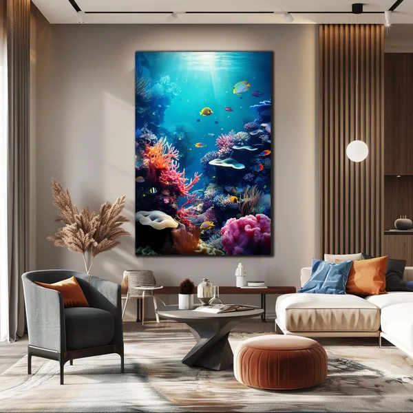 Under Sea Aquarium Wall Art Print, Ocean Decor